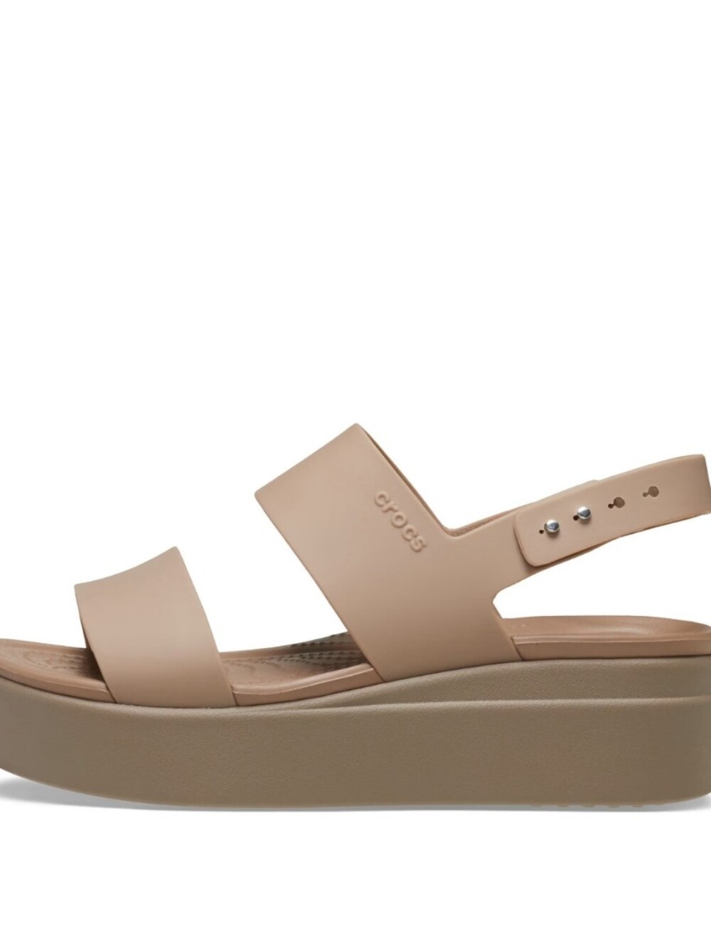 CROCS Brooklyn Platform Wedge Sandal- Latte - Picture 3 of 11